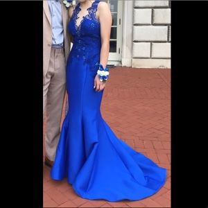 Royal blue prom dress